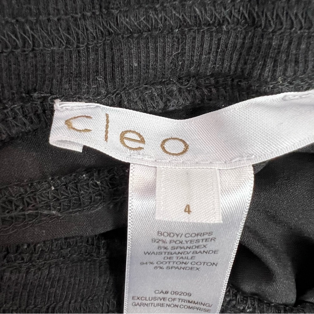 Cleo pants cinch bottom casual Women's Black Straight Leg Pants - Picture 9 of 12